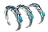 Native American Navajo Turquoise Sterling Silver Horse Cuff Bracelet JX123924